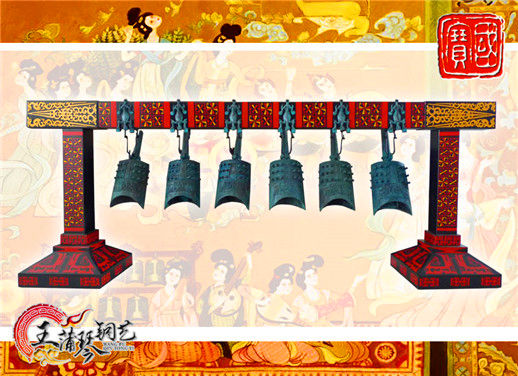 6件套仿古編鐘，小型特色樂器，民樂混音配套