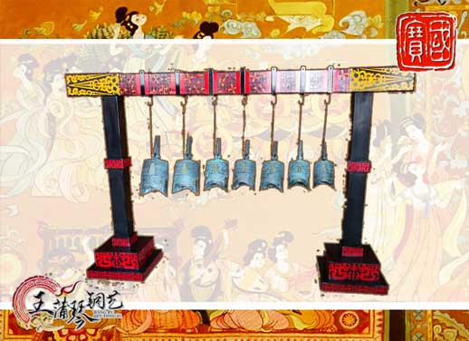 7件編鐘，觀賞裝飾編鐘，可發(fā)音編鐘