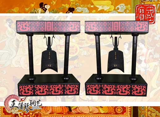 單件編鐘工藝品、外賓禮品、中國(guó)青銅編鐘